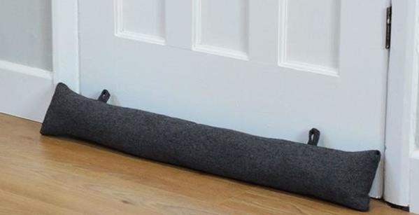 Fabric Draught Excluder Grey Herringbone With Hanging Hooks Nicola Spring Draught Excluder 25595750726 1400X 780X350