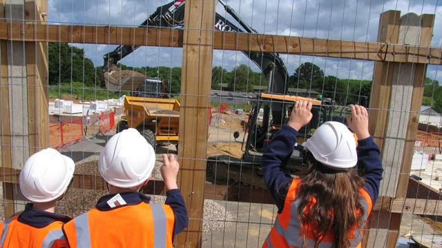 Pupils Watching Digger