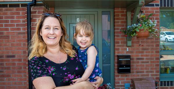 Resident and child outside home 2