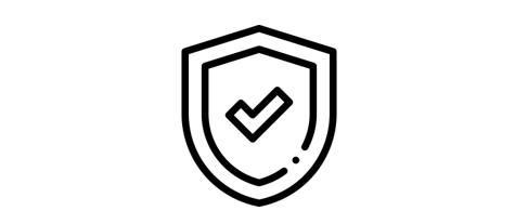 shield with a tick on it